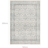 Temple &amp; Webster Blue &amp; Cream Evanna Vintage-Style Rug