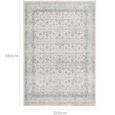 Temple &amp; Webster Blue &amp; Cream Evanna Vintage-Style Rug