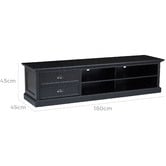 Temple &amp; Webster Black Maison Large TV Entertainment Unit