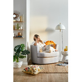 Temple &amp; Webster Killian Oversized Swivel Armchair