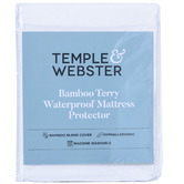 Temple &amp; Webster Waterproof Bamboo Terry Mattress Protector