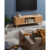 Temple &amp; Webster 140cm Oscar Solid Oak TV Unit
