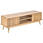 Temple &amp; Webster 140cm Oscar Solid Oak TV Unit