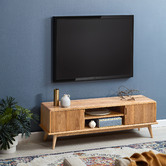 Temple &amp; Webster 140cm Oscar Solid Oak TV Unit