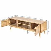 Temple &amp; Webster 140cm Oscar Solid Oak TV Unit