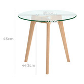Temple &amp; Webster Stad Glass Top Side Table