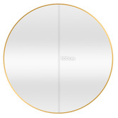 Temple &amp; Webster Tate Round Metal Framed Wall Mirror