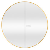 Temple &amp; Webster Tate Round Metal Framed Wall Mirror