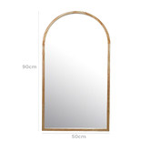 Temple &amp; Webster Tate Arched Wooden Framed Wall Mirror