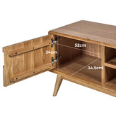 Temple &amp; Webster 140cm Oscar Solid Oak TV Unit