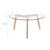 Temple &amp; Webster Stad Glass Top Coffee Table