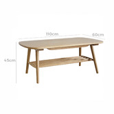 Temple &amp; Webster Oscar Oak Coffee Table with Shelf