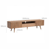 Temple &amp; Webster 200cm Eden Solid American Oak TV Unit
