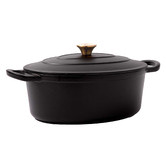 Temple &amp; Webster 5.5L Oval Cast Iron Dutch Oven