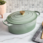 Temple &amp; Webster 5.5L Oval Cast Iron Dutch Oven