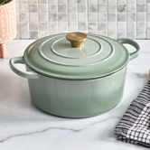 Temple &amp; Webster 4.3L Round Cast Iron Dutch Oven