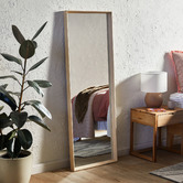 Temple &amp; Webster Blonde Block Full Length Mirror