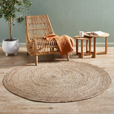 Temple &amp; Webster Natural Alba Hand-Woven Jute Round Rug