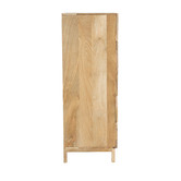 Temple &amp; Webster Natural Anya Mango Wood &amp; Rattan 5 Drawer Chest