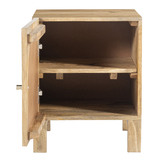 Temple &amp; Webster Natural Anya Mango Wood &amp; Rattan Bedside Table