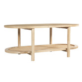 Temple &amp; Webster Natural Anya Mango Wood &amp; Rattan Coffee Table