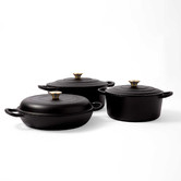 Temple &amp; Webster 4.3L Round Cast Iron Dutch Oven