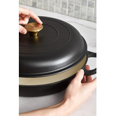 Temple &amp; Webster Black 3.5L Cast Iron French Pan