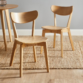 Temple &amp; Webster Natural Larsen Wooden Dining Chairs