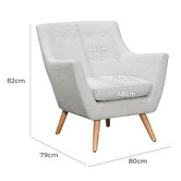 Temple &amp; Webster Otto Scandi Style Armchair