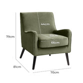 Temple &amp; Webster Shelley Velvet Armchair
