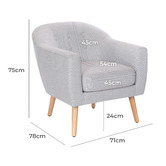 Temple &amp; Webster Eddy Upholstered Armchair