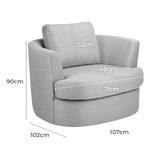 Temple &amp; Webster Killian Oversized Swivel Armchair