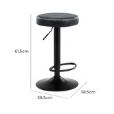 Temple &amp; Webster Elwood Faux Leather Adjustable Bar Stools