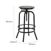 Temple &amp; Webster Industrial Elm Wood Adjustable Barstool