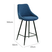 Temple &amp; Webster 67cm Nappa High Back Barstools