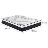 Temple &amp; Webster Haven Super Plush Euro Top Pocket Spring Mattress
