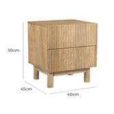 Temple &amp; Webster 3 Piece Anika Bedhead &amp; Bedside Table Set