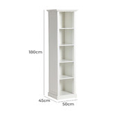 Temple &amp; Webster White Hamptons Small Closed Bookshelf