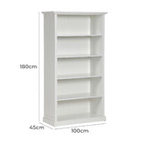 Temple &amp; Webster White Hamptons Large Closed Bookshelf