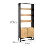 Temple &amp; Webster Large Reynold Lines Bookshelf