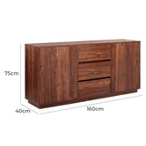 Temple &amp; Webster Walnut Rhet Sideboard Buffet
