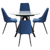 Temple &amp; Webster 4 Seater Anders Dining Table &amp; Brahms Dining Chair Set