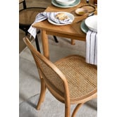 Temple &amp; Webster Luca Solid Beech Wood &amp; Rattan Dining Chairs