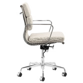 Temple &amp; Webster Dion Herringbone Desk &amp; Eames Replica Softpad Fabric Office Chair Set