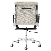 Temple &amp; Webster Dion Herringbone Desk &amp; Eames Replica Softpad Fabric Office Chair Set
