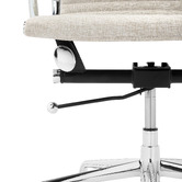 Temple &amp; Webster Dion Herringbone Desk &amp; Eames Replica Softpad Fabric Office Chair Set