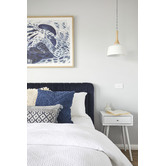 Temple &amp; Webster Navy Emily Velvet Bed