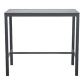 Temple &amp; Webster Charcoal Kos Rectangular Aluminium Outdoor Bar Table