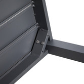 Temple &amp; Webster Charcoal Kos Rectangular Aluminium Outdoor Bar Table