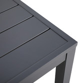 Temple &amp; Webster Charcoal Kos Rectangular Aluminium Outdoor Bar Table